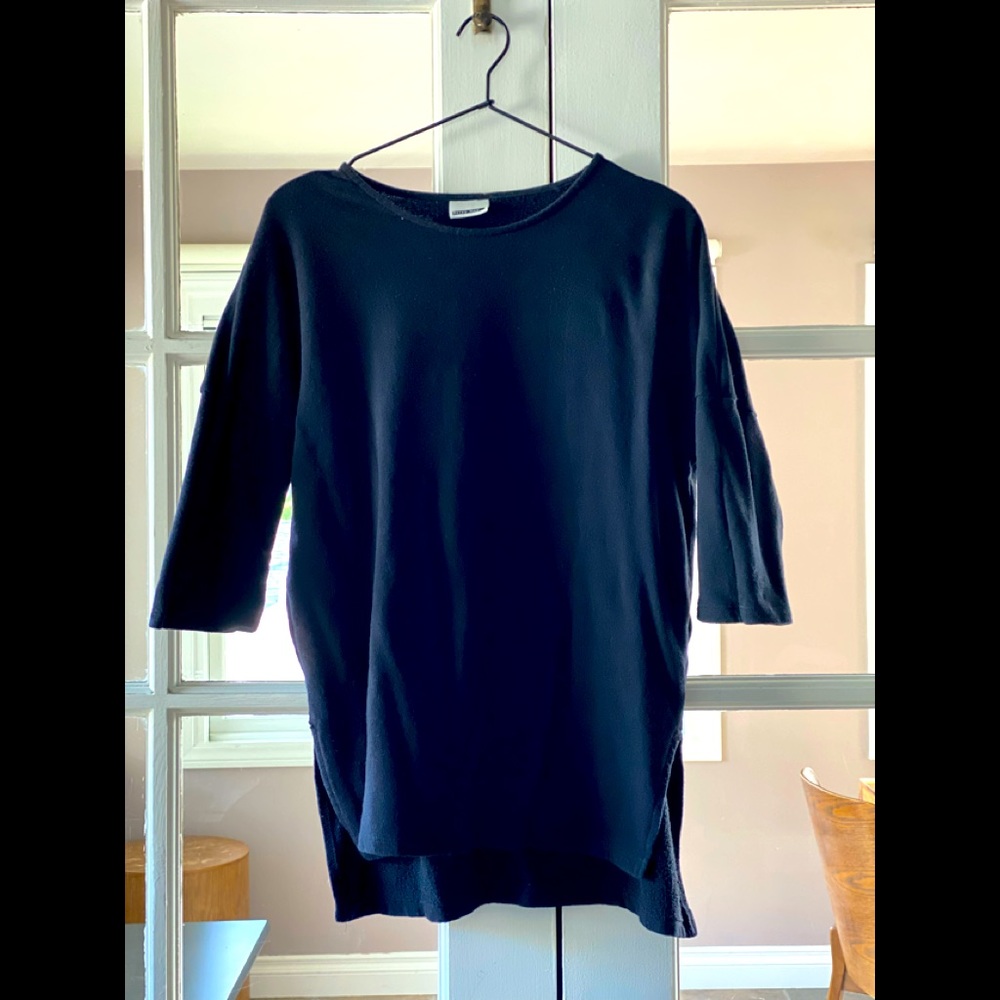 BLACK TOP. size medium. thick material. longer length top.